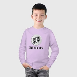 Лонгслив хлопковый детский Gray gradient Logo Buick, цвет: лаванда — фото 2