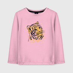 Лонгслив хлопковый детский Family Tiger cub, цвет: светло-розовый