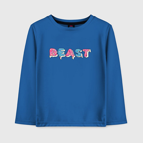 Детский лонгслив Mr Beast - Art 1 / Синий – фото 1
