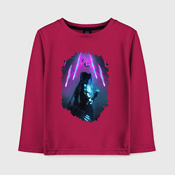 Лонгслив хлопковый детский ДЖИНКС, ЛИГА ЛЕГЕНД ARCANE JINX, цвет: маджента