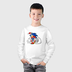 Лонгслив хлопковый детский Santa Claus Sonic the Hedgehog, цвет: белый — фото 2