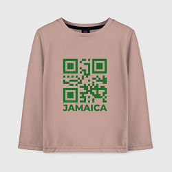 Лонгслив хлопковый детский QR Jamaica, цвет: пыльно-розовый