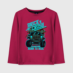 Лонгслив хлопковый детский Авто чемпион дорог, цвет: маджента