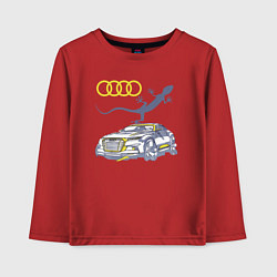 Лонгслив хлопковый детский Audi Quattro - зачётное точило!, цвет: красный