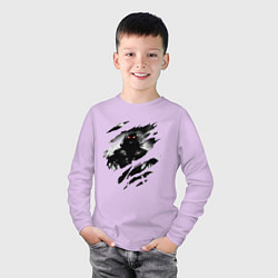 Лонгслив хлопковый детский THE GUY DISTURBED РОК, цвет: лаванда — фото 2