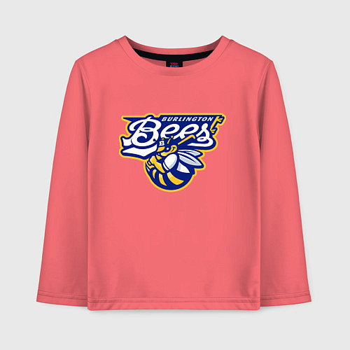 Детский лонгслив Burlington Bees - baseball team / Коралловый – фото 1