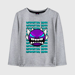 Детский лонгслив GEOMETRY DASH ФИОЛЕТОВЫЙ ДЕМОН ГЕОМЕТРИЯ