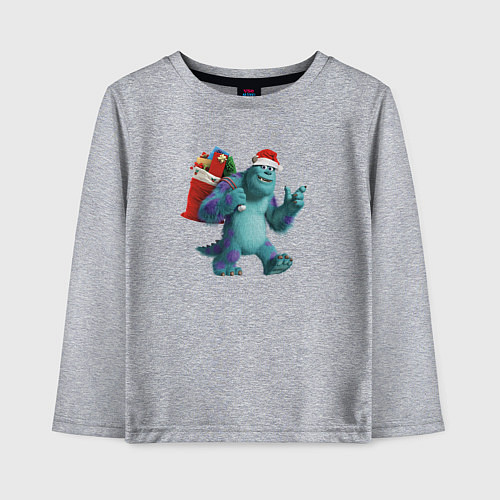 Детский лонгслив Sulley Сhristmas / Меланж – фото 1