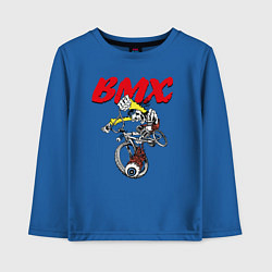 Лонгслив хлопковый детский Extreme BMX riding, цвет: синий