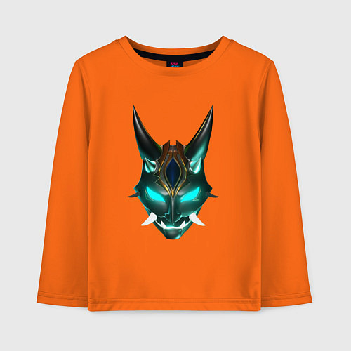 Детский лонгслив МАСКА СЯО ГЕНШИН ИМПАКТ НЕОН / Оранжевый – фото 1