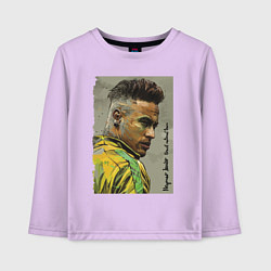 Лонгслив хлопковый детский Neymar Junior - Brazil national team, цвет: лаванда