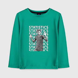 Лонгслив хлопковый детский Lil Timmy Tim Statistics, цвет: зеленый