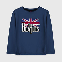 Лонгслив хлопковый детский The Beatles Great Britain Битлз, цвет: тёмно-синий