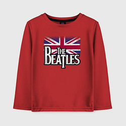Лонгслив хлопковый детский The Beatles Great Britain Битлз, цвет: красный