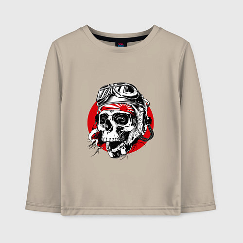 Детский лонгслив Pilot kamikadze / Миндальный – фото 1