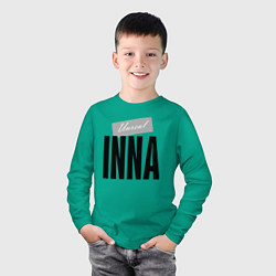 Лонгслив хлопковый детский Unreal Inna, цвет: зеленый — фото 2