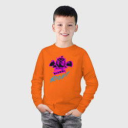 Лонгслив хлопковый детский Аркейн 06, цвет: оранжевый — фото 2