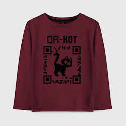 Детский лонгслив QR кот КОТИК