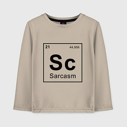 Детский лонгслив САРКАЗМ - SARCASM, Sc Таблица Менделеева