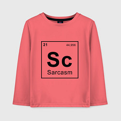 Детский лонгслив САРКАЗМ - SARCASM, Sc Таблица Менделеева