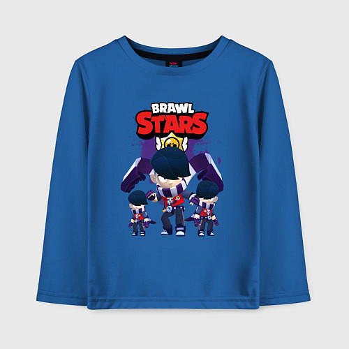Детский лонгслив EDGAR EPIC HERO BRAWL STARS / Синий – фото 1