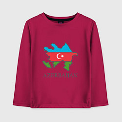 Лонгслив хлопковый детский Map Azerbaijan, цвет: маджента