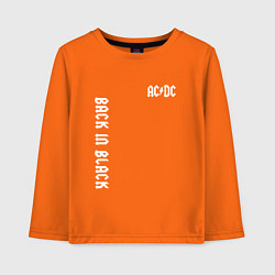 Лонгслив хлопковый детский ACDC Рок, цвет: оранжевый