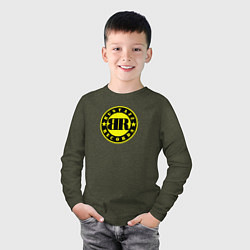 Лонгслив хлопковый детский 9 грамм: Logo Bustazz Records, цвет: меланж-хаки — фото 2