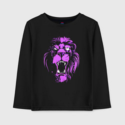 Лонгслив хлопковый детский Neon vanguard lion, цвет: черный
