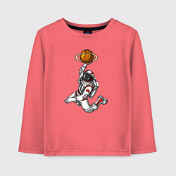 Детский лонгслив Космический баскетболист