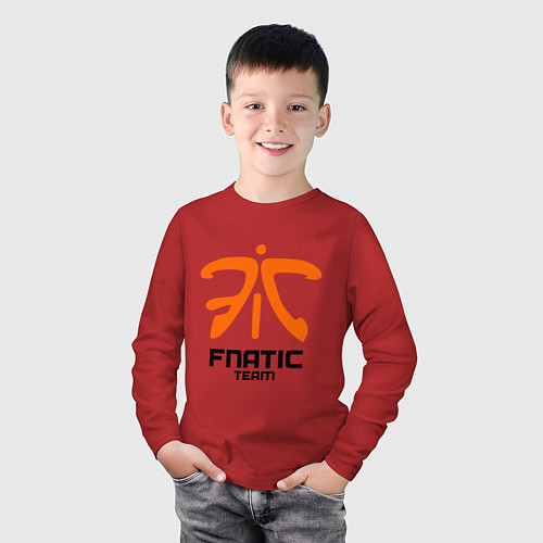 Детский лонгслив Dota 2: Fnatic Team / Красный – фото 3