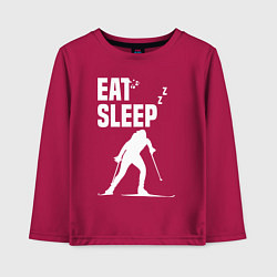 Детский лонгслив Ешь, Спи, Биатлон