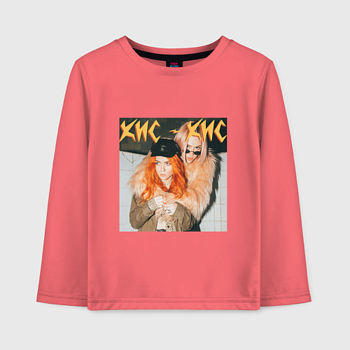 Детский лонгслив КИС-КИС Вайб / Коралловый – фото 1
