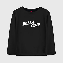 Лонгслив хлопковый детский БУМАЖНЫЙ ДОМ, BELLA CIAO!, цвет: черный