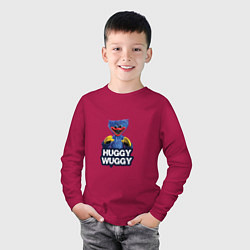 Лонгслив хлопковый детский Монстр Хаги ваги Poppy Playtime, цвет: маджента — фото 2