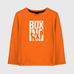 Лонгслив хлопковый детский Boxing бой, цвет: оранжевый