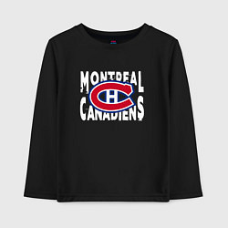 Лонгслив хлопковый детский Монреаль Канадиенс, Montreal Canadiens, цвет: черный