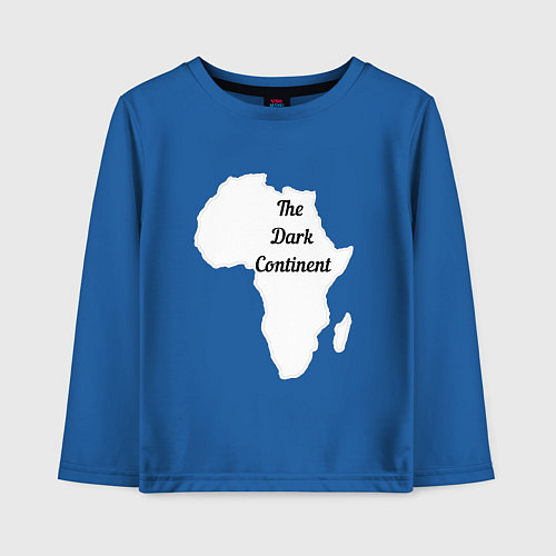 Детский лонгслив The Dark Continent Африка / Синий – фото 1