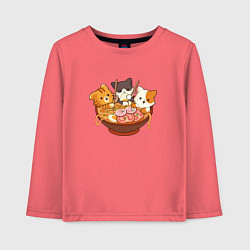 Детский лонгслив Kawaii Cat Ramen