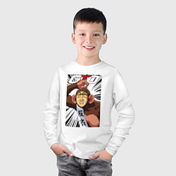 Лонгслив хлопковый детский Onizuka gorilla, цвет: белый — фото 2