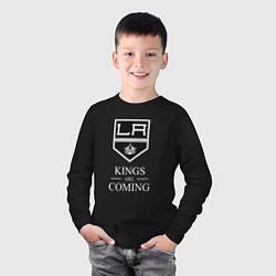 Лонгслив хлопковый детский Los Angeles Kings, Лос Анджелес Кингз, цвет: черный — фото 2
