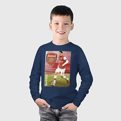 Лонгслив хлопковый детский Arsenal, Mesut Ozil, цвет: тёмно-синий — фото 2