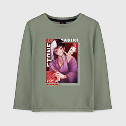 Детский лонгслив Доктор Стоун Dr Stone, Гэн Асагири