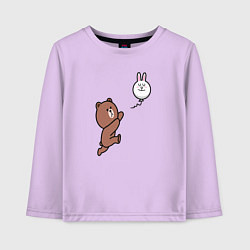 Детский лонгслив Погоня за шариком-зайцем