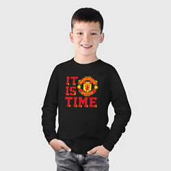 Лонгслив хлопковый детский It is Manchester United Time Манчестер Юнайтед, цвет: черный — фото 2