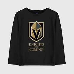 Детский лонгслив Knights are coming , Вегас Голден Найтс , Vegas Go