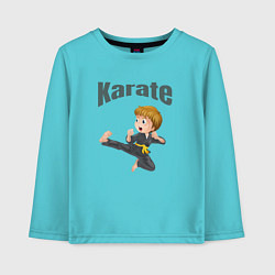 Детский лонгслив Карате , дизайн футболки для детей