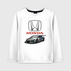 Лонгслив хлопковый детский Honda Racing team, цвет: белый