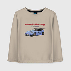 Лонгслив хлопковый детский Honda Racing Team!, цвет: миндальный