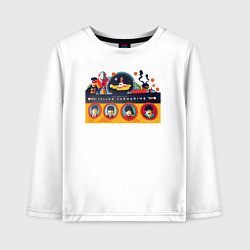 Лонгслив хлопковый детский Yellow Submarine Мультфильм, цвет: белый